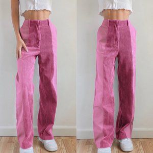 Rapcopter Patched Corduroy Pants Women Y2K Retro T